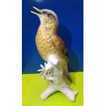 KARL ENS-VOLKSTEDT - SONG THRUSH FIGURE GROUP 26cm HIGH