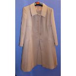 LADIES 1960s TWO PIECE DRESS AND OVERCOAT IN CAMEL COLOUR, PEGGY FRENCH COUTURE,