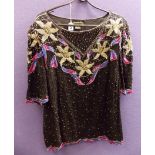 LADIES VINTAGE EMBELLISHED TOP/TUNIC, QUEEN BEE BY SUDI,