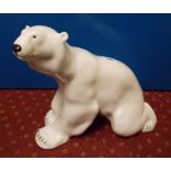 LOMONOSOV MADE IN USSR SEATED POLAR BEAR 26.