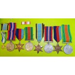 TWO SETS OF WWII MEDAL TRIO AND THE AIR CREW EUROPE STAR