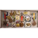 WWII SERVICE MEDALS - WWI SPECIAL CONSTABULARY SERVICE MEDAL TO SUB INSP - ARTHUR M HICKS,