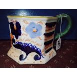 19TH CENTURY POTTERY OCTAGONAL FROG IN MUG