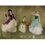 THREE ROYAL DOULTON BONE CHINA FIGURES - CAROLYN,