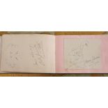 AUTOGRAPH ALBUM INCLUDING GEORGE FORMBY