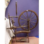 LATE 19TH/EARLY 20TH CENTURY BEECH SPINNING WHEEL