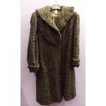 LADIES VINTAGE BLACK BOUCLE COAT, FAULKES FURRIERS, BIRMINGHAM,