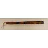 VICTORIAN POLYCHROME PAINTED TRUNCHEON NUMBERED 130