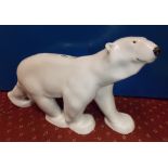 LOMONOSOV MADE IN USSR SEATED POLAR BEAR 24cm HIGH