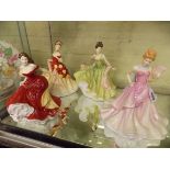 FOUR ROYAL DOULTON BONE CHINA FIGURES - SPRING BALL, SUMMER BALL,