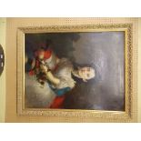 19TH CENTURY ENGLISH SCHOOL OIL ON CANVAS PORTRAIT OF GERTRUDE JACOBI AGED ABOUT 13 YEARS,