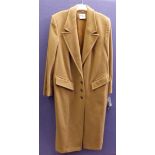 LADIES CAMEL COLOUR OVERCOAT WITH CASHMERE (10%) BY ELENA GRUNERT,