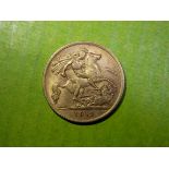 GEORGE V GOLD HALF SOVEREIGN 1912