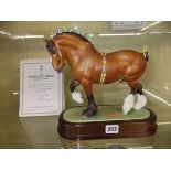 ROYAL WORCESTER MODEL SHIRE STALLION BY DORIS LINDNER NUM 274/500