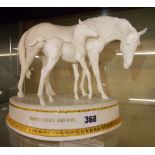 ROYAL WORCESTER PRINCES GRACE AND FOAL MODELLED BY DORIS LINDNER,