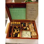 MAHOGANY BOXED COMPENDIUM OF GAMES BY F H AYRES LTD LONDON