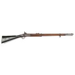 A .577” Enfield 2 band Volunteer percussion rifle, 48½” overall, barrel 33” B’ham proofs, the lock