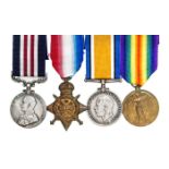 Four: Military Medal, George V first type (41206 Dvr H Thirkell D.103/Bde RFA), 1914-15 star, BWM,