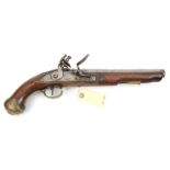 A 16 bore Volunteer Light Dragoon flintlock holster pistol, 15½” overall, barrel 9” with London