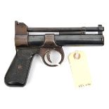 A .177” Webley Junior air pistol c 1946-50, batch number 316, with “Birmingham 4” address and