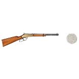 A well executed miniature of a Winchester Rifle, 6” overall. VGC Plate 1