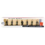 Britains Swedish Army Svea Livgarde (First Lifeguard) No.9175. 8 figures marching, Officer with