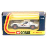 Corgi Toys Whizzwheels Lamborghini P400 GT Miura (319). A pre-production example in silver with