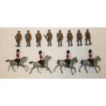 2 Britains sets. Royal Scots Greys from set No.32/9210. 4 from these sets, Officer and 3 troopers