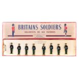 Britains 5th Inniskilling Dragoon Guards No.2087. Comprising Officer and 7 soldiers in dark blue