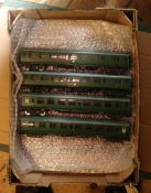 Southern Pride OO gauge railway. 2x BR SR Kent coast 4 car EMU’s. RN7128 and 7139. Together with a