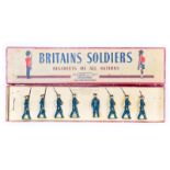 Britains Royal Air Force Marching at the Slope No.2073. 1953-59 8 figures Officer and 7 Personnel