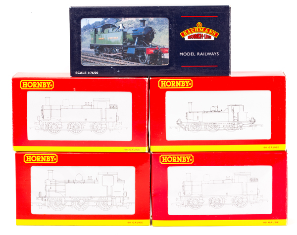 4 Hornby Railways Locomotives. LNER class J83 0-6-0T 9819 (R2325B) in lined black. A BR class 3F 0-