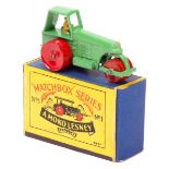 Matchbox Series No.1 Diesel Road Roller. A 2nd type casting Aveling-Barford in light green with high