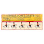 Britains The Royal Scots Greys Second Dragoons No.32. 5 mounted, Officer and 4 Dragoons all with