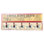 Britains The Royal Scots Greys Second Dragoons No.32. 5 mounted, Officer and 4 Dragoons all with