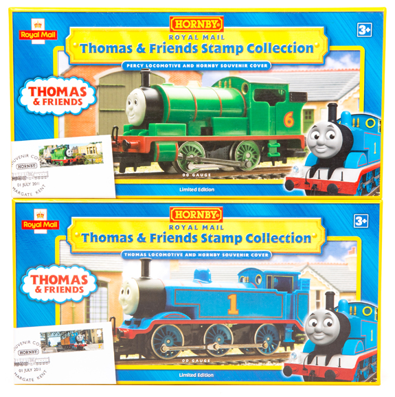 2 scarce Hornby Railways Royal Mail Thomas & Friends Stamp Collection tank engines. 0-6-0T ‘