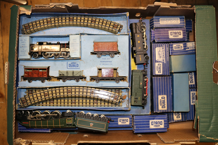 A quantity of Hornby Dublo 2&3- rail Railway. 2 sets:- 2-6-4 tank goods set BR EDG18 comprising 2-