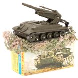 French Dinky Military AMX with 155mm ABS Gun (813). In matt olive green, complete with camouflage