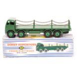 Dinky Supertoys Foden FG Flat Truck with chains No.905. An example in dark green with mid green