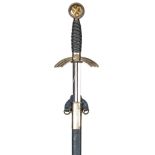 A similar sword, blade 26” by SMF Solingen and bearing Waffenamt mark, the nickel silver mounts