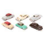 6 Siku cars. A Mercedes 300 (V1) in cream, Ford Taunus (V19) in beige with red roof, DKW