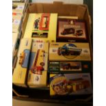 14 Corgi Classics. 4x 2 vehicle sets- Bedford OB coach, and Morris J van Strathblair. GPO Telephones