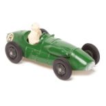 A Crescent Toys Connaught 2-litre Grand Prix car. In dark green, with black wheels and tyres. Racing