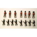 2 Britains sets. Seaforth Highlanders from set No.112. C1901 7 figures, all marching with rifles (