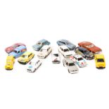 15 Solido cars. A Peugeot 504 (1306), Oldsmobile Tornado (150), Opel Kadett Coupe (70), Citroen Visa