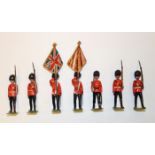 Britains Scots Guards Colour Party from set No.460/2046. Comprising Officer with gaiters and