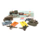 3 Corgi RAF items. Land Rover (351) with rear tin tilt. Plus Thunderbird Guided Missile on