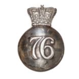 An officer’s Regency pattern shako badge of the 76th (Hindoostan) Regt of Foot. GC Plate 7