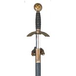 A similar sword, blade 28¼” by SMF Solingen and bearing Waffenamt mark, the nickel silver mounts