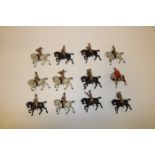 Britains Mounted Band of the Lifeguards from set No.101. 11 mounted – drum horse, player complete